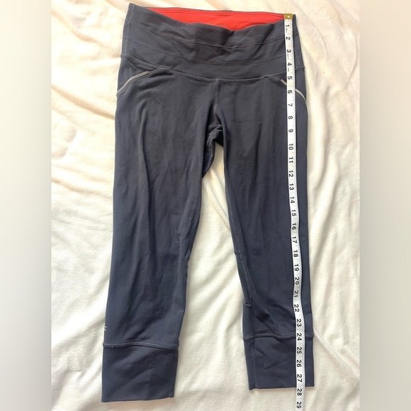 Athleta Gray and Orange Women’s Athletic Workout Exercise Capri Leggings Size XS - Picture 7 of 14